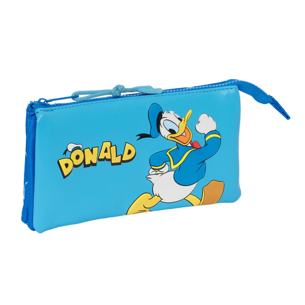 Trousse Fourre-Tout Double Donald Bleu 22 x 12 x 3 cm