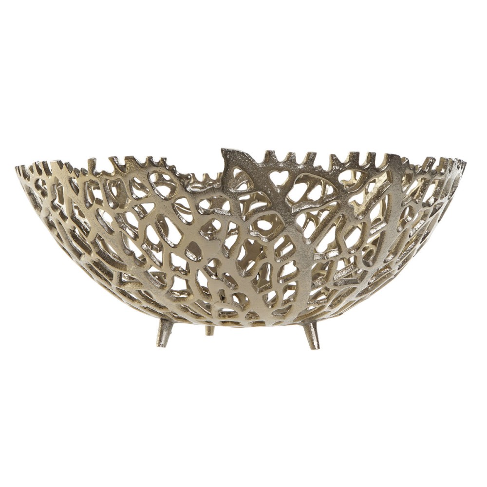 Centre de Table Home ESPRIT Doré Aluminium 34 X 34 X 12 cm