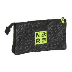 Dreifaches Mehrzweck-Etui Nerf Get ready Schwarz 22 x 12 x 3 cm