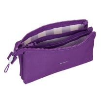 Zweifaches Mehrzweck-Etui Real Valladolid C.F. Lila 22 x 12 x 3 cm