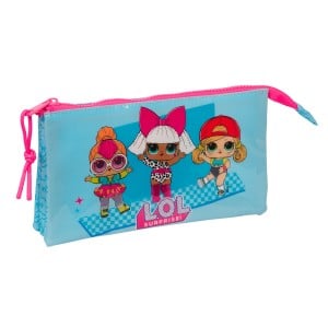 Zweifaches Mehrzweck-Etui LOL Surprise! Divas Blau 22 x 12 x 3 cm