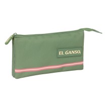 Trousse Fourre-Tout Triple El Ganso Vert 22 x 12 x 3 cm