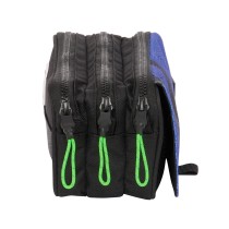 Trousse Fourre-Tout Triple Kelme Royal Bleu Noir 21,5 x 10 x 8 cm