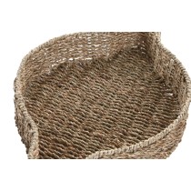 Centre de Table Home ESPRIT Vert Naturel Métal Fibre naturelle 33 X 32 X 8 CM (2 Unités)