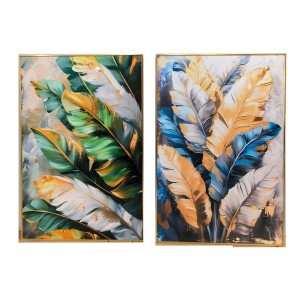 Cadre Home ESPRIT Aluminium Bois MDF 80 x 3,5 x 120 cm