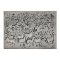 Cadre Home ESPRIT Jute polystyrène 140 x 4 x 100 cm