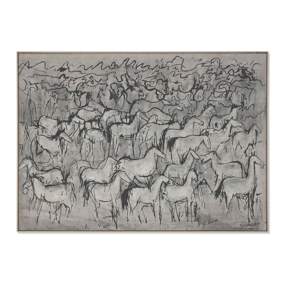 Cadre Home ESPRIT Jute polystyrène 140 x 4 x 100 cm