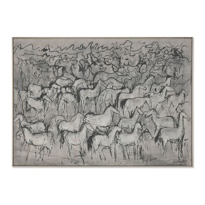 Cadre Home ESPRIT Jute polystyrène 140 x 4 x 100 cm
