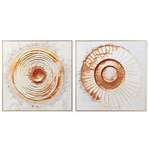 Cadre Home ESPRIT Aluminium Bois MDF 80 x 3,5 x 80 cm