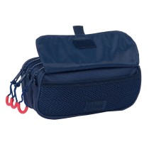 Dreifaches Mehrzweck-Etui Benetton Italy Marineblau 21,5 x 10 x 8 cm