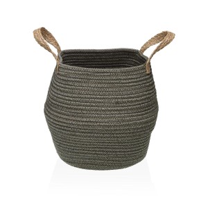 Dekorativer Korb Versa Grau 22 x 30 x 22 cm