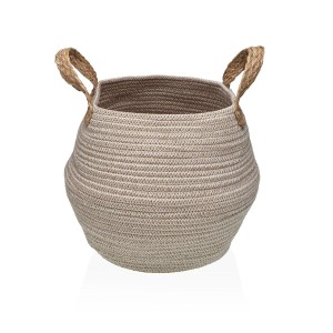 Dekorativer Korb Versa Beige 22 x 30 x 22 cm