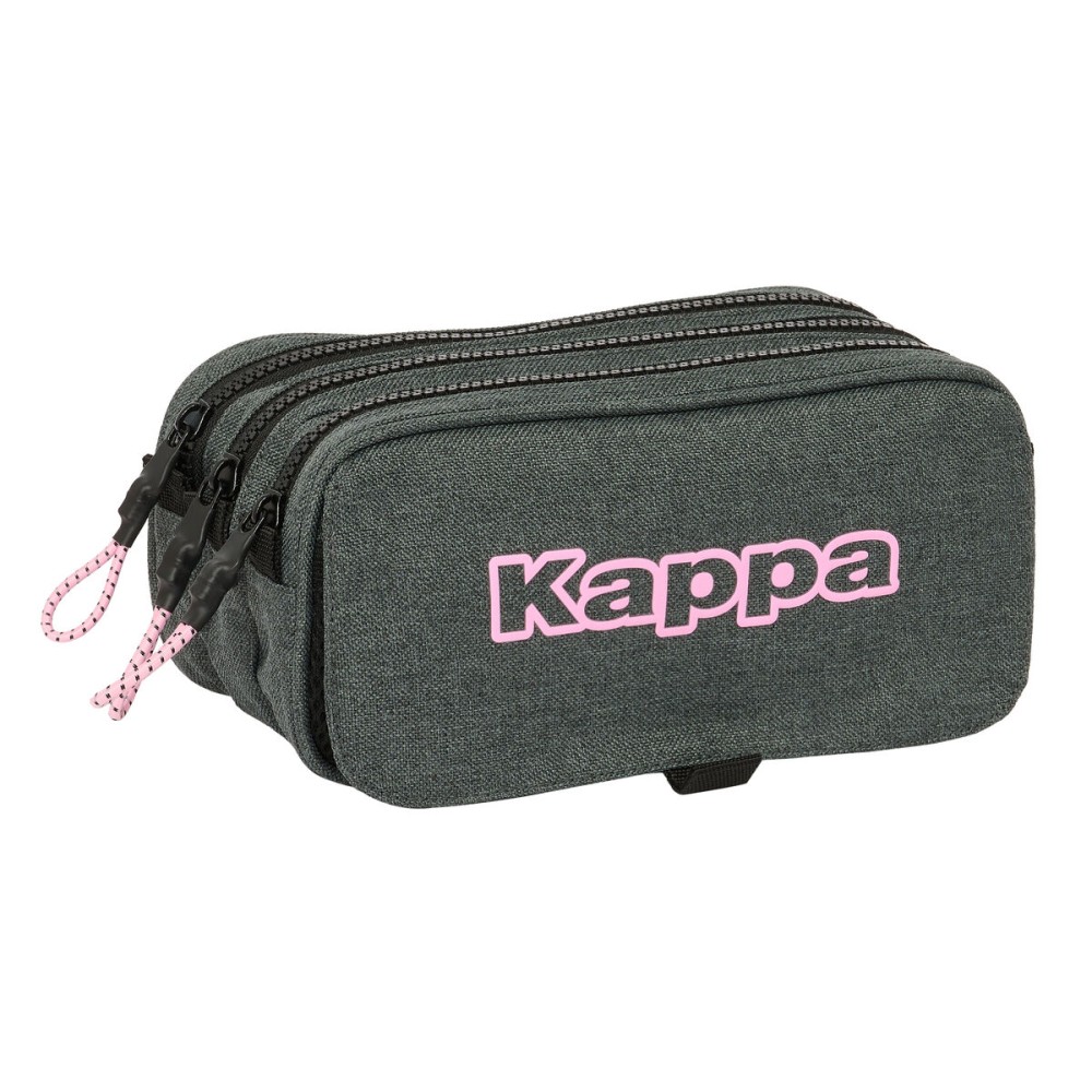 Dreifaches Mehrzweck-Etui Kappa Silver pink Grau 21,5 x 10 x 8 cm