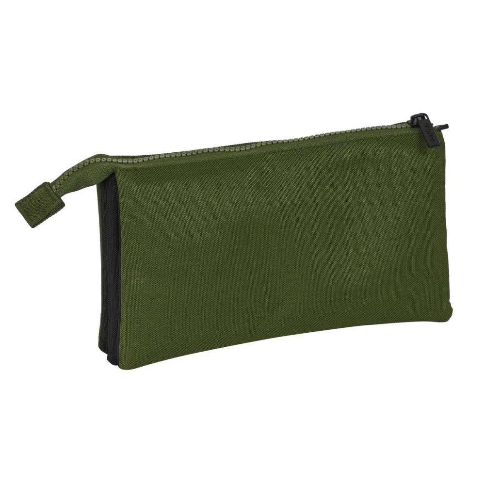 Trousse Fourre-Tout Triple Safta Dark forest Noir Vert 22 x 12 x 3 cm