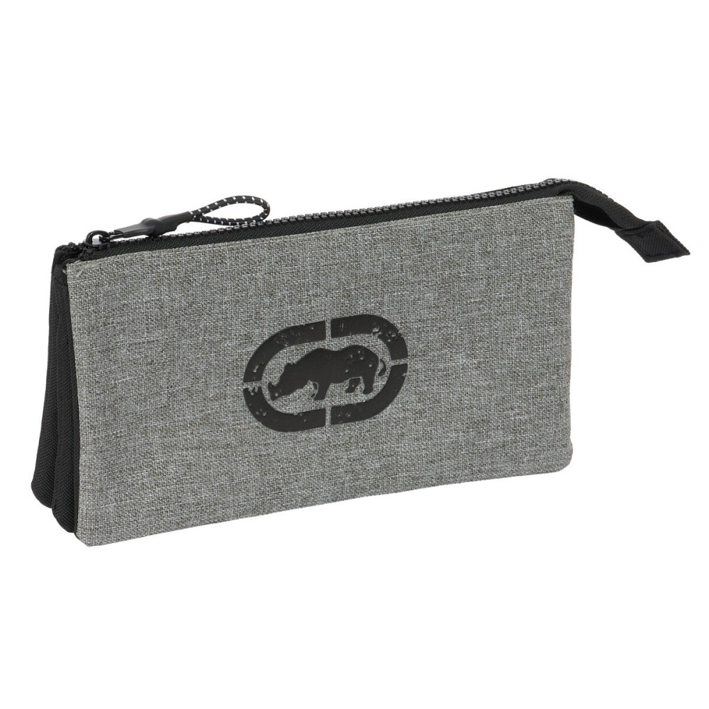 Trousse Fourre-Tout Triple Eckō Unltd. Rhino Noir Gris 22 x 12 x 3 cm