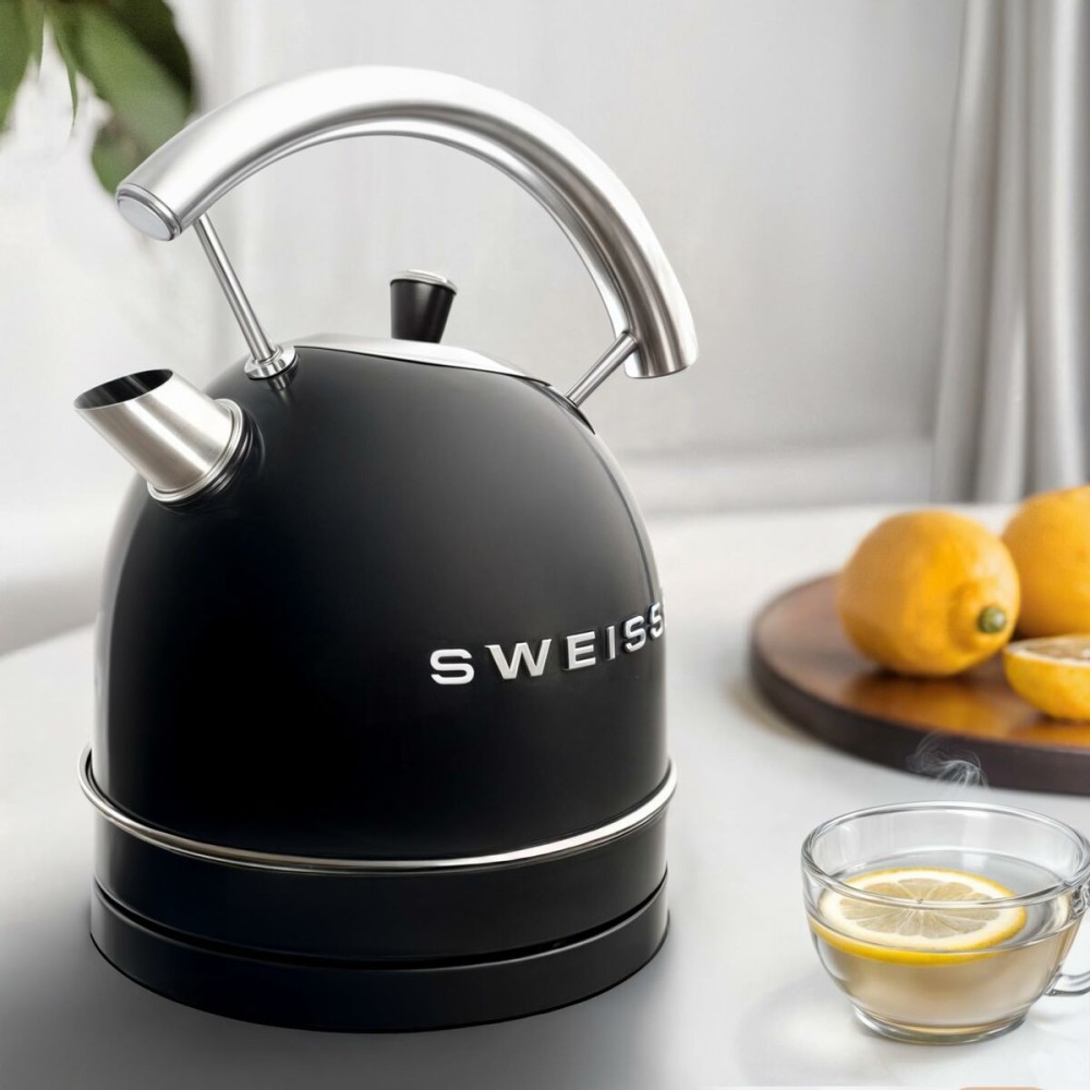 Bouilloire Sweiss KTL9 Noir Acier inoxydable 2200 W 1,8 L