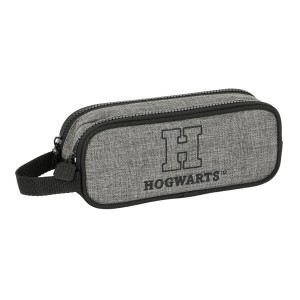 Trousse Fourre-Tout Double Harry Potter House of champions Noir Gris 21 x 8 x 6 cm