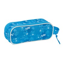 Zweifaches Mehrzweck-Etui Los Pitufos Blau 21 x 8 x 6 cm