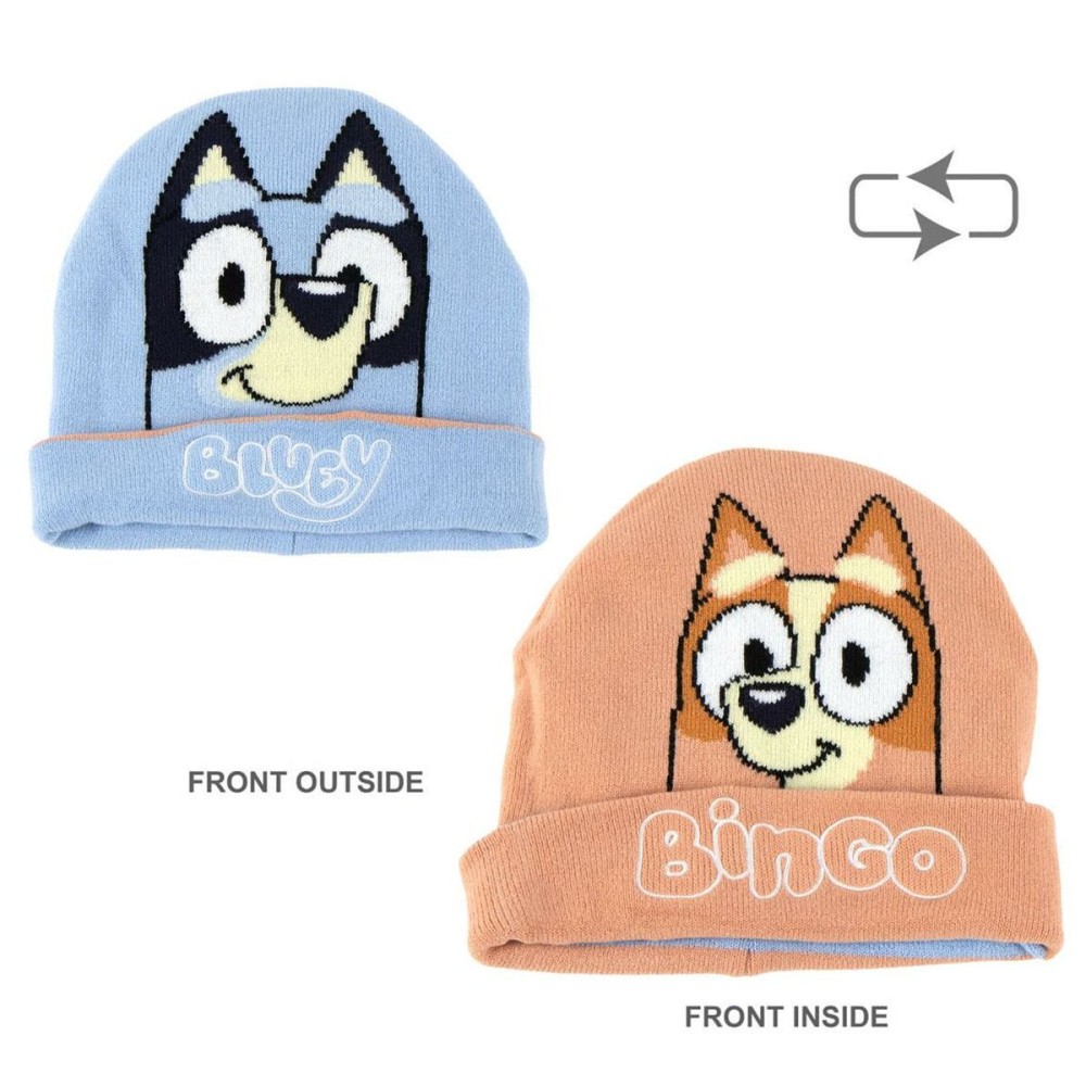Kindermütze Bluey Blau Reversibel