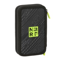 Doppel-Federtasche Nerf Get ready Schwarz 12.5 x 19.5 x 4 cm (28 Stücke)