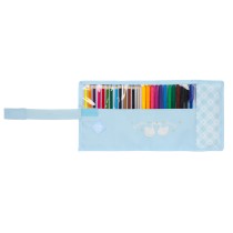 Pencil Case Glow Lab Cisnes Roll-up Blue 7 x 20 x 7 cm (27 Pieces)