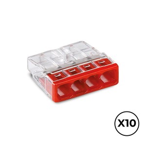 Quick connector Wago 2,5 mm 4 Connections (10 Units)