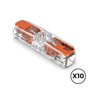 Connecteur rapide Wago 8,1 x 35,5 x 8,9 mm 4 mm 450 V Connexions x 2 (10 Unités)