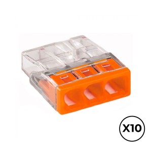 Quick connector Wago 2,5 mm 3 conexiones (10 Units)
