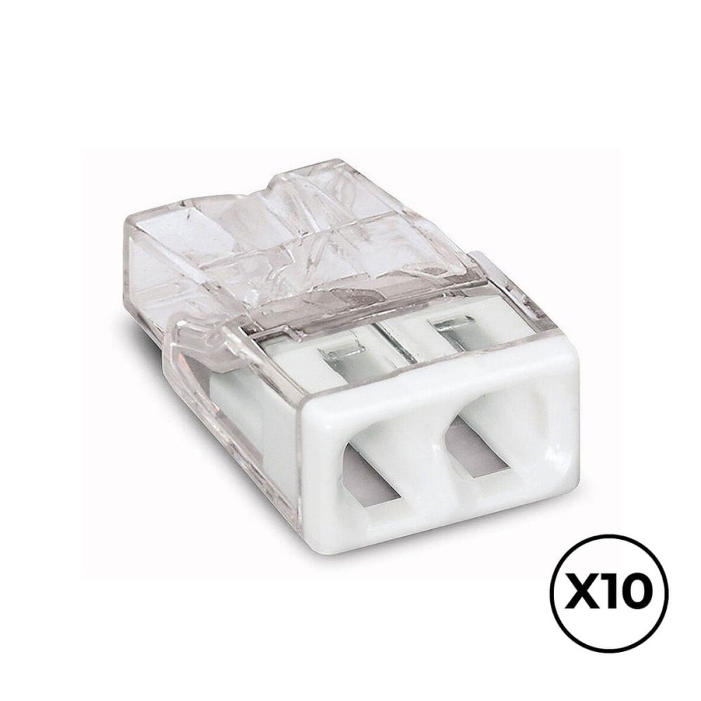 Schnellverbinder Wago 2,5 mm Anschlüsse x 2 (10 Stück)