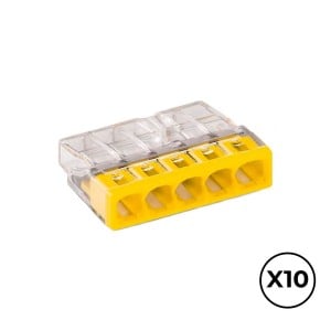 Connecteur rapide Wago 2,5 mm 5 Connexions (10 Unités)