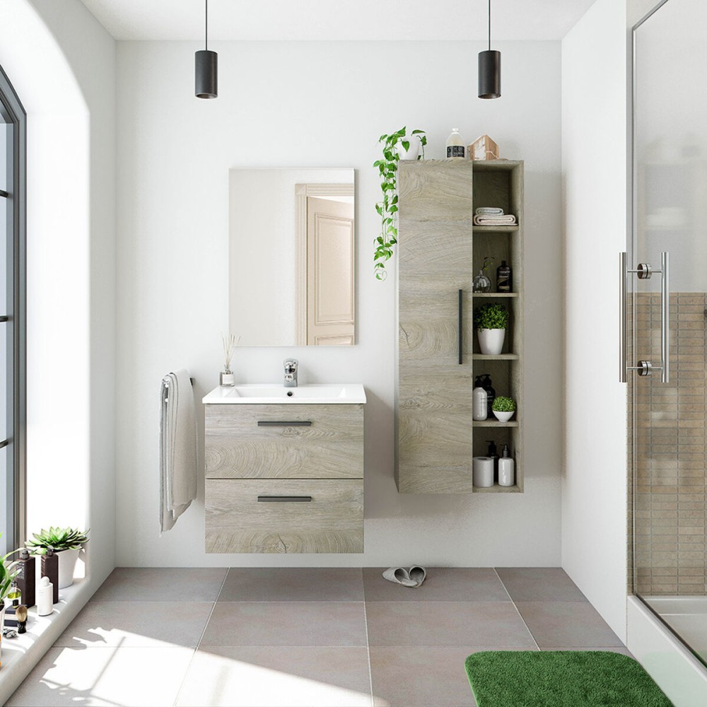 Cupboard Forés Brown Melamin 51 X 25 X 135 CM