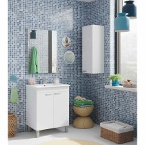 Cupboard Forés White Grey Aluminium ABS 30 X 25 X 85 CM