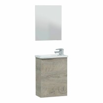 Shelf with hanger and mirror Forés Brown