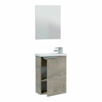Shelf with hanger and mirror Forés Brown