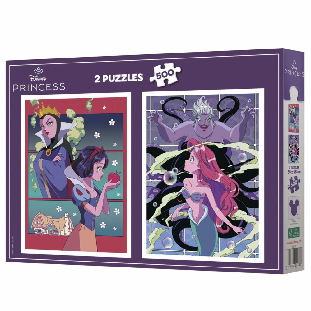 Puzzle Educa Villanos y Princesas Disney 500 Stücke (2 Stück)