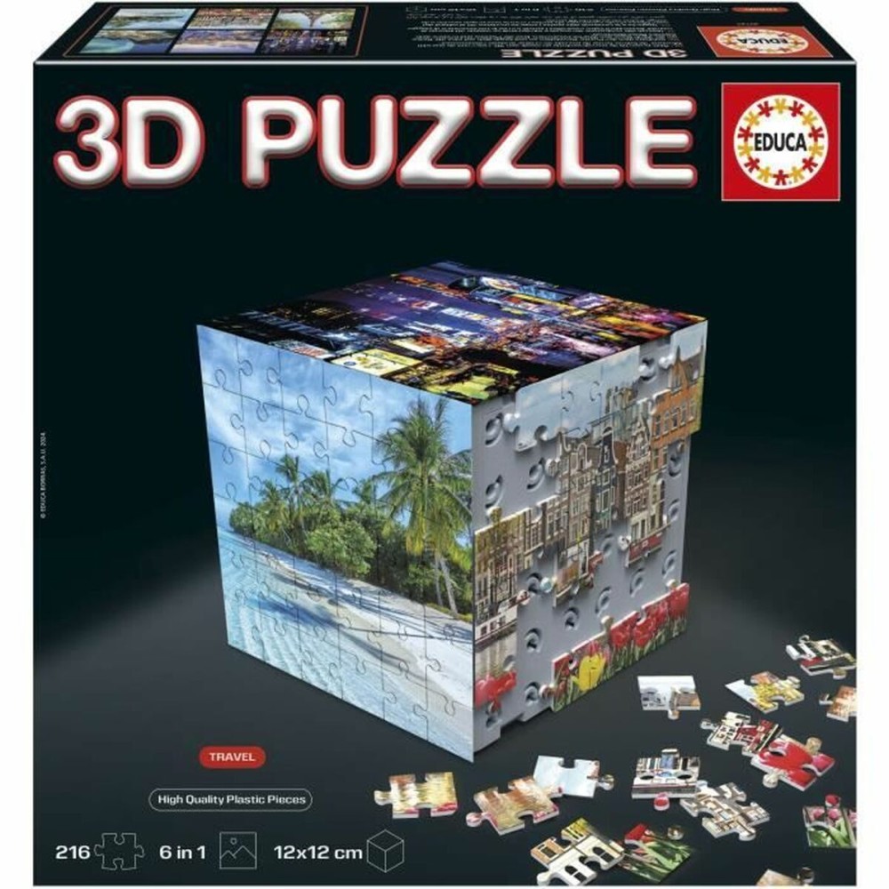 Puzzle Educa 3D 216 Pièces (6 Unités)