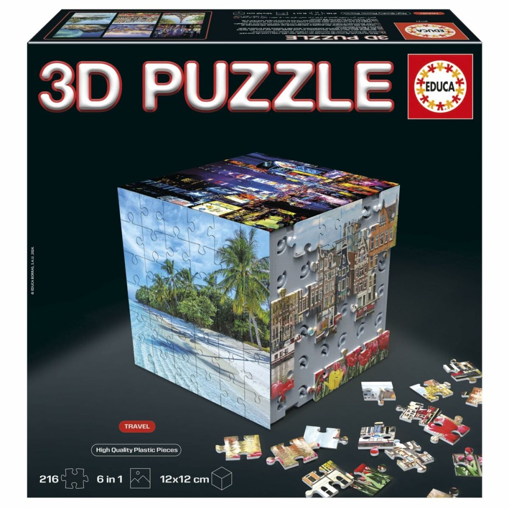 Puzzle Educa 3D 216 Pièces (6 Unités)