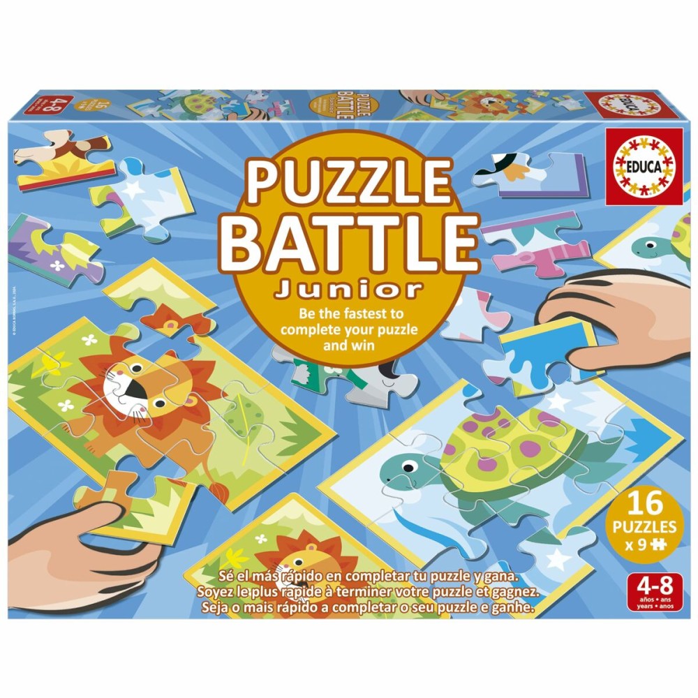 Puzzle Educa Battle Jr Animales 144 Stücke