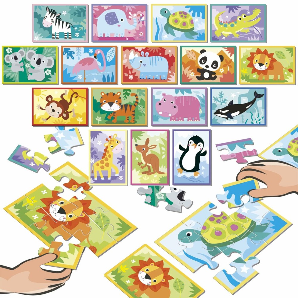 Puzzle Educa Battle Jr Animales 144 Stücke