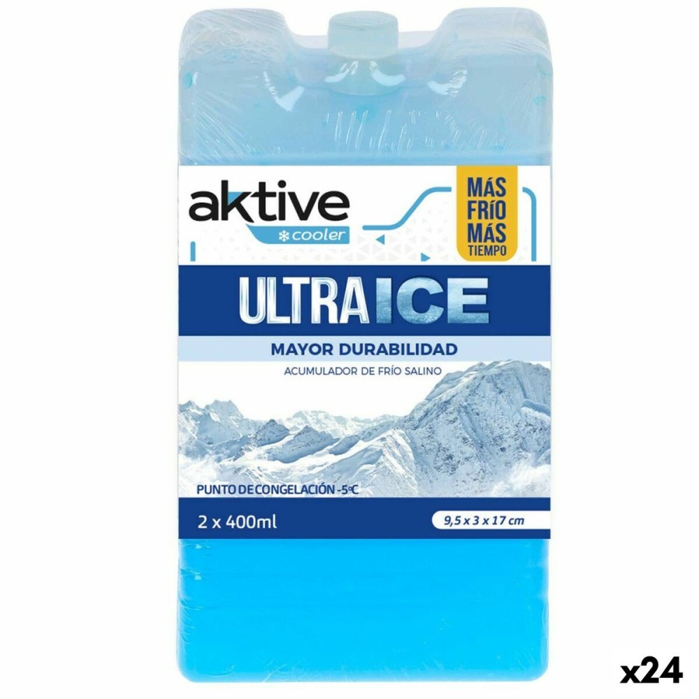 Kältespeicher Aktive Ultra Ice 400 ml Kältespeicher 2 Stücke 9,5 x 17 x 3 cm (24 Stück)