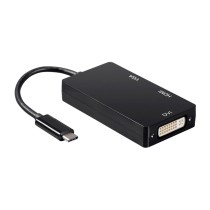 USB-C-zu-VGA/HDMI/DVI-Adapter Aisens A109-0343 HDMI USB VGA USB 3.2 Schwarz 15 cm