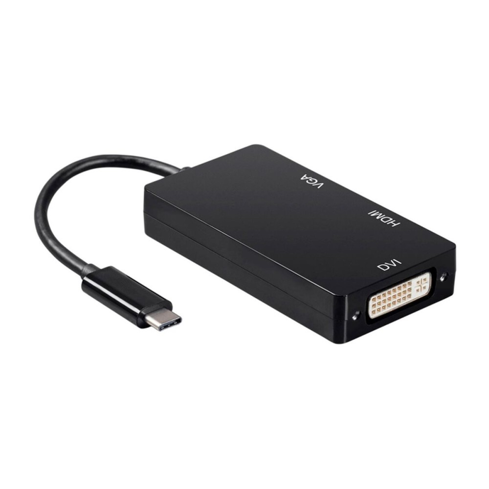 USB-C to VGA/HDMI/DVI Adapter Aisens A109-0343 HDMI USB VGA USB 3.2 Black 15 cm