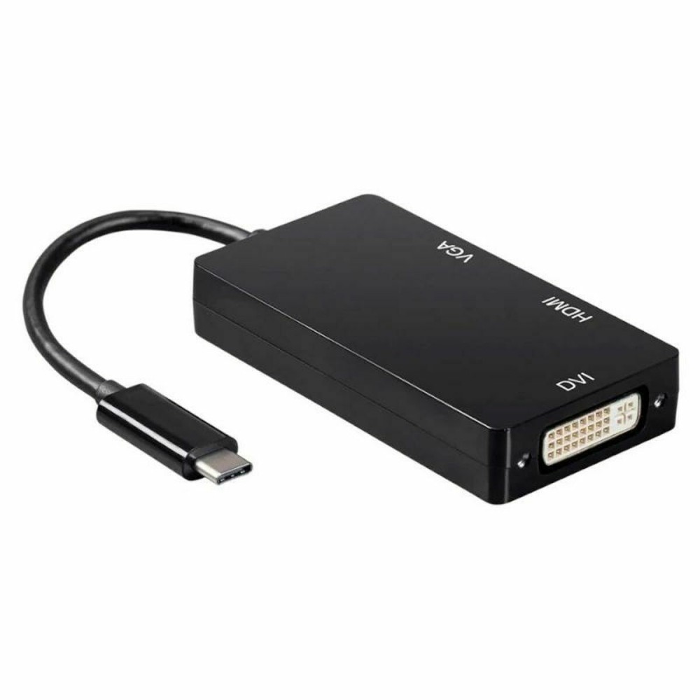 USB-C to VGA/HDMI/DVI Adapter Aisens A109-0343 HDMI USB VGA USB 3.2 Black 15 cm