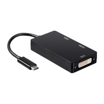 USB-C to VGA/HDMI/DVI Adapter Aisens A109-0343 HDMI USB VGA USB 3.2 Black 15 cm