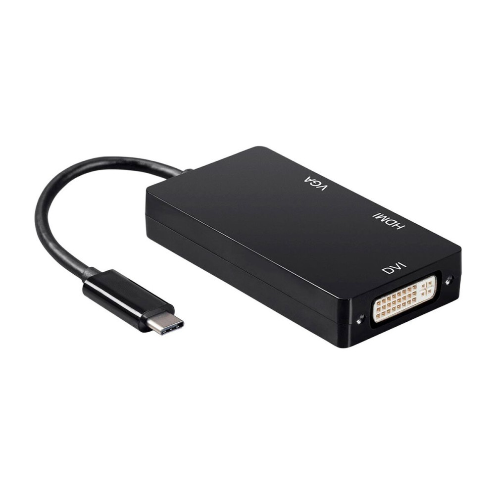 USB-C to VGA/HDMI/DVI Adapter Aisens A109-0343 HDMI USB VGA USB 3.2 Black 15 cm