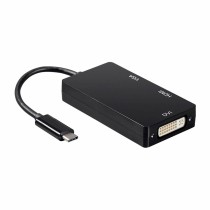 USB-C to VGA/HDMI/DVI Adapter Aisens A109-0343 HDMI USB VGA USB 3.2 Black 15 cm