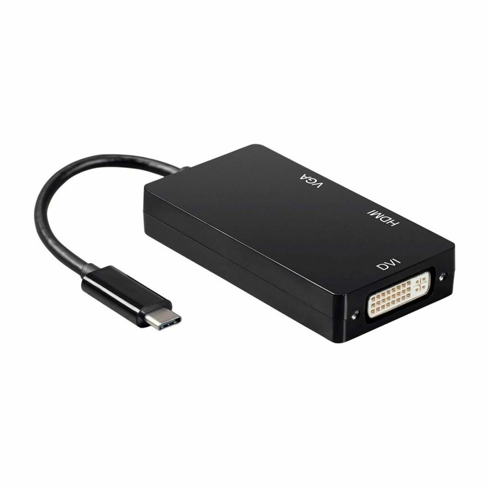 USB-C-zu-VGA/HDMI/DVI-Adapter Aisens A109-0343 HDMI USB VGA USB 3.2 Schwarz 15 cm
