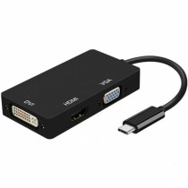 USB-C to VGA/HDMI/DVI Adapter Aisens A109-0343 HDMI USB VGA USB 3.2 Black 15 cm
