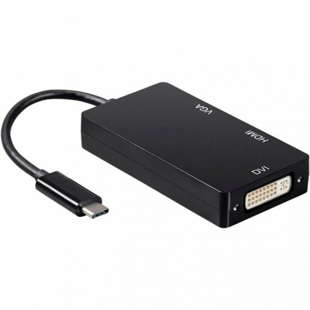 USB-C to VGA/HDMI/DVI Adapter Aisens A109-0343 HDMI USB VGA USB 3.2 Black 15 cm