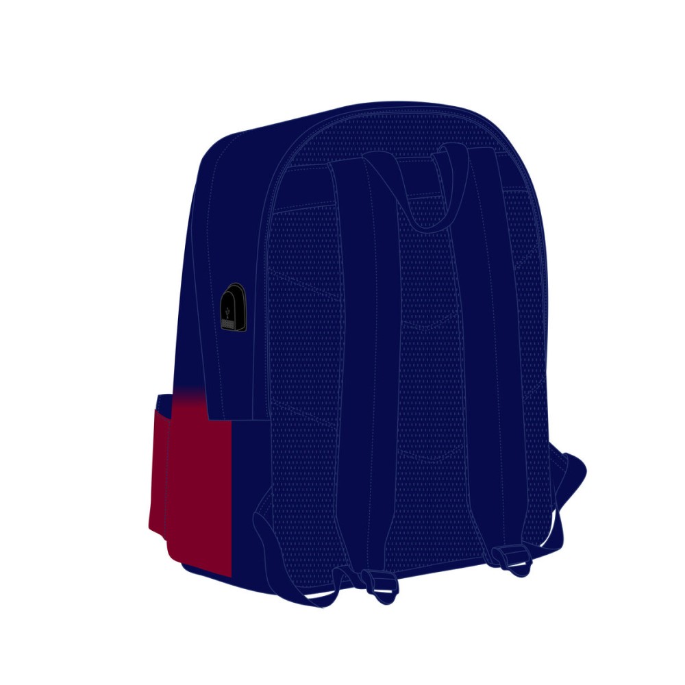 Schulrucksack F.C. Barcelona Blau Granatrot 31 x 44 x 18 cm